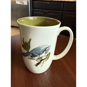 Neiman Marcus Fitz Floyd Blue Jay Coffee Mug Ceramic‎ Tea Cup Novelty Bird